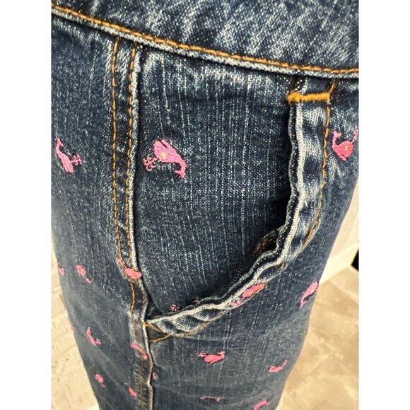 Lilly Pulitzer Women Denim Mini Skirt With Pink Embroidered Whale Size 2 - Picture 8 of 14